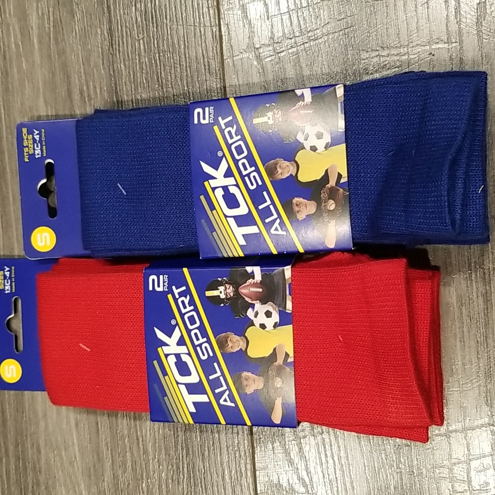 (2)TCK All sports performance SOCKS kids sz 13C-4Y (S).  2 pair in each pack NWT